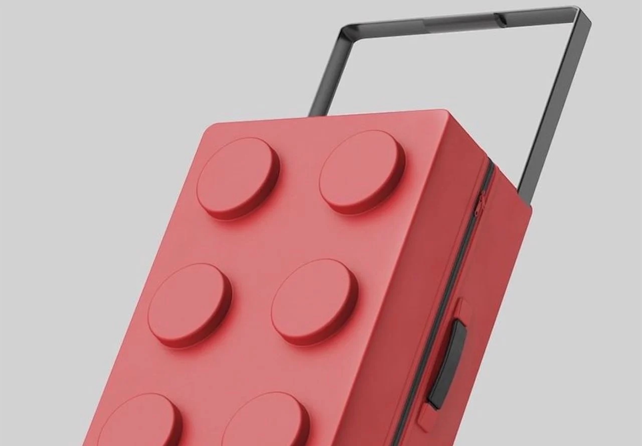 乐高风格行李箱产品设计，可以像真正的乐高一样滚动和堆叠(图5)