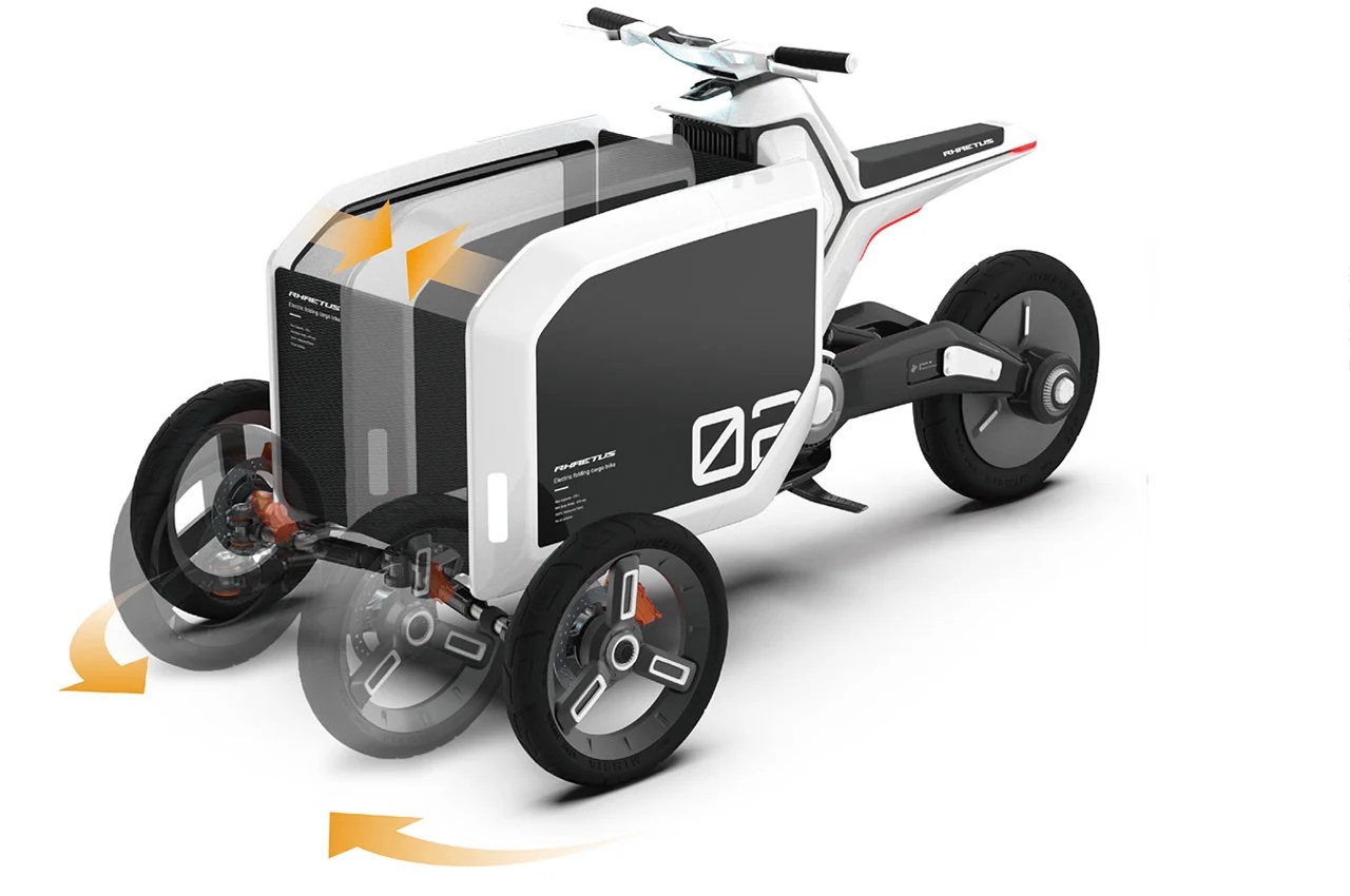 可变形三轮车产品设计，只需按一下按钮就能变成时尚自行车(图6)